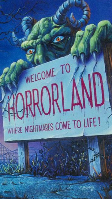 Welcome To Horrorland Horror Artwork Halloween Horror Horror Posters