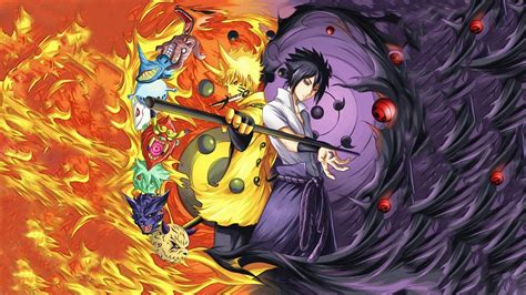 Naruto Uzumaki And Sasuke Uchiha Wallpaper Hd