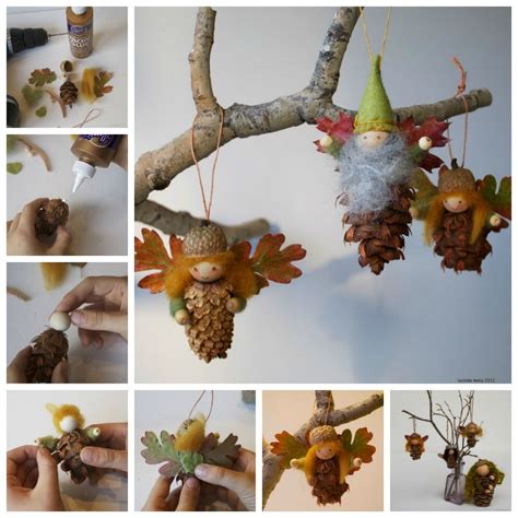 Diy Cute Pinecone Fairy Ornaments