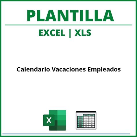Plantilla Calendario Vacaciones Empleados Excel