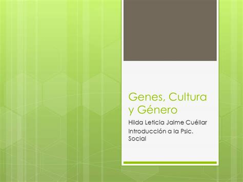 Psicologia Social Genes Cultura Y Genero Mapa Mental