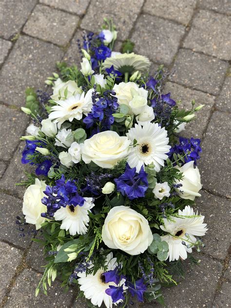 Blue Flower Arrangement For Funeral Wes Wilder