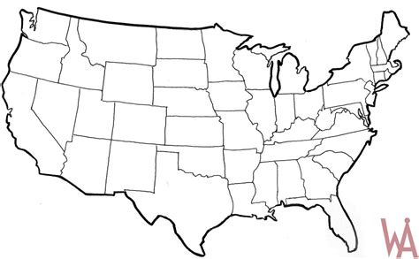 You can download all the image about home and design for free. Blank Outline Map of the USA | WhatsAnswer