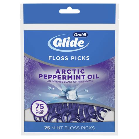 Oral B Glide Arctic Peppermint Oil Dental Floss Picks Mint 75 Count Buy Online In United Arab