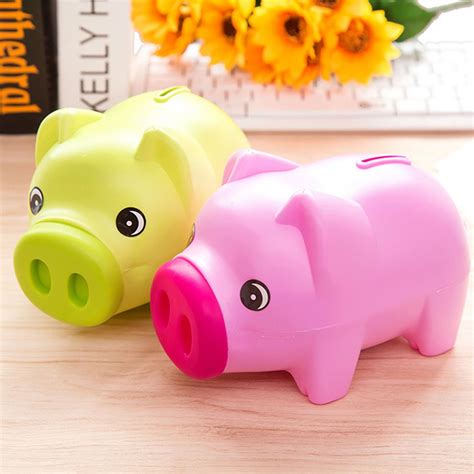 Buy Portable Cute Plastic Piggy Bank Saving Cash Coin