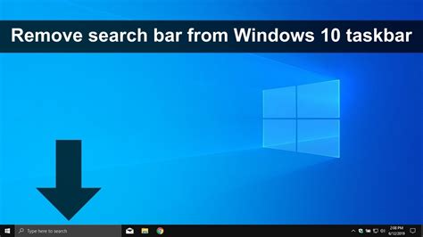 How To Hide Or Remove Search Bar In Windows 10 Gambaran