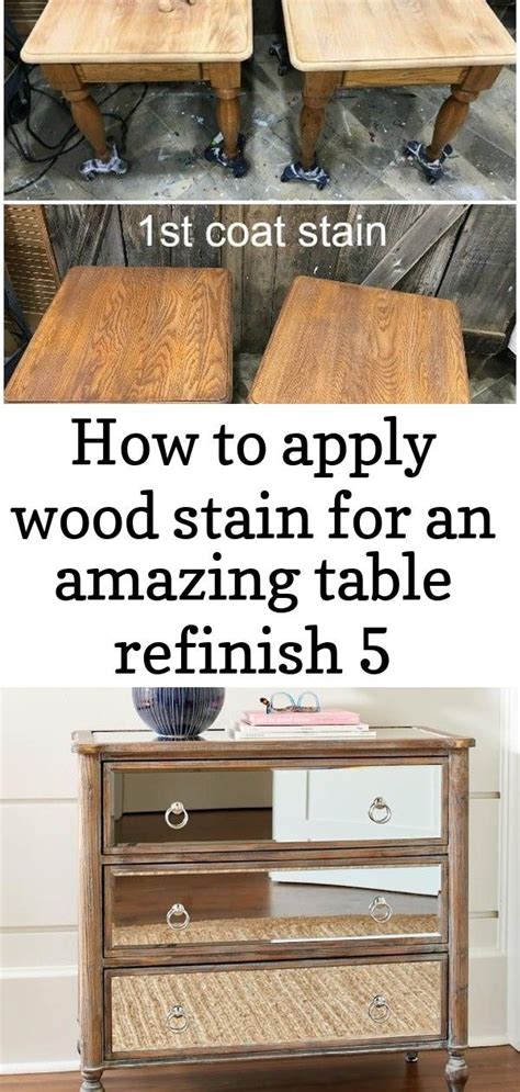 How To Apply Wood Stain For An Amazing Table Refinish 5 Staining Wood