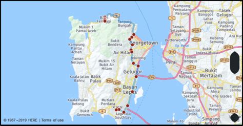 Penang On Map Of Malaysia Maps Of The World