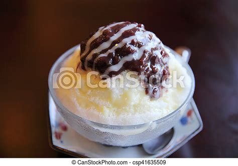 japanese dessert beans shaved ice