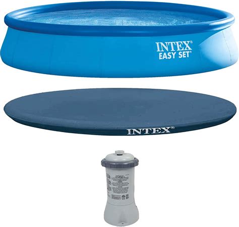 Intex 15 X 33 Easy Set Inflatable Ring Top Round Above