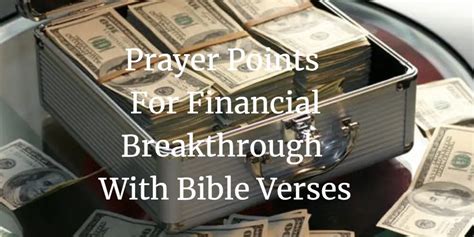 19 Prayer Points For Financial Breakthrough With Bible Verses Faith
