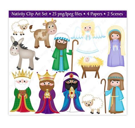 Nativity Clipart Nativity Clip Art Christmas Clipart Mary Joseph