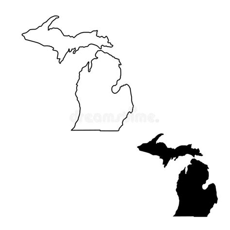 Michigan Map Vector Illustration Scribble Sketch Michigan Map State