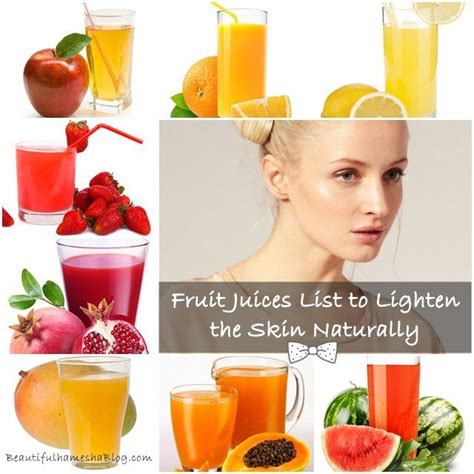Fruit Juices List To Lighten The Skin Naturally