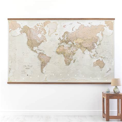 Maps International Giant World Map Antique World Map Poster Laminated X Buy
