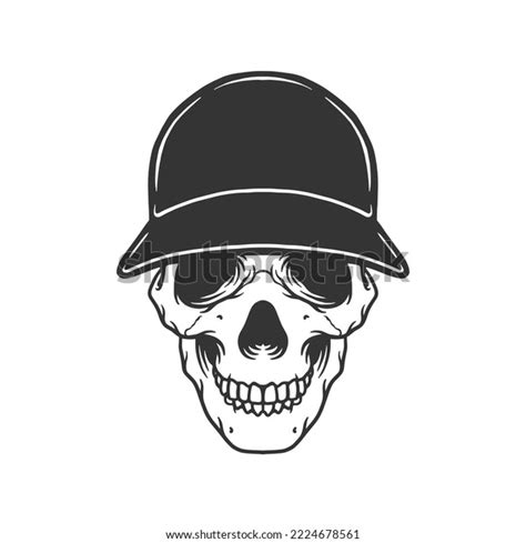 Skull Baseball Cap Vector Illustration Design Stock Vector Royalty