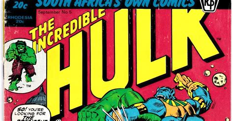 South African Comic Books Supercomix The Incredible Hulk 5 Second