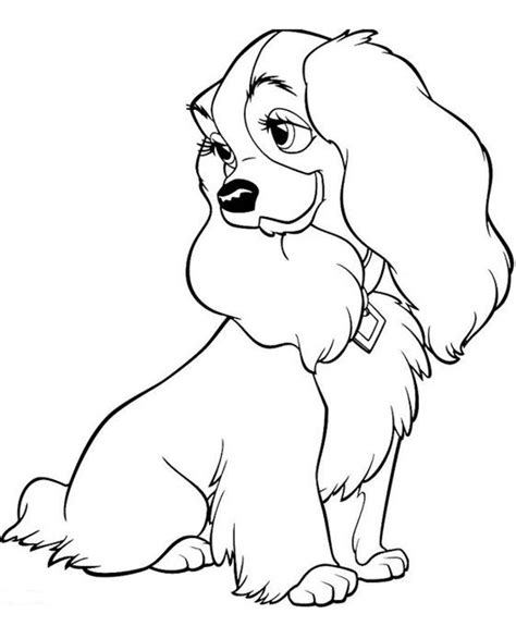 Desenhos de cachorrinhos para colorir. Desenhos de Lady Cachorro para Colorir e Imprimir ...