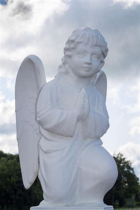 Child Angel Praying Sky Background Stock Photos Free And Royalty Free