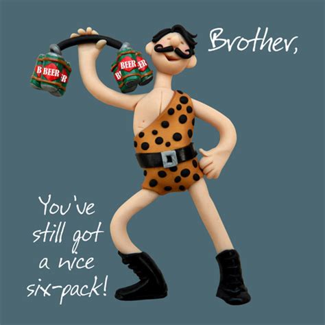 Brother Six Pack Birthday Greeting Card One Lump Or Two Cards Love