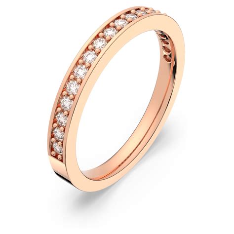 Rare Ring White Rose Gold Tone Plated
