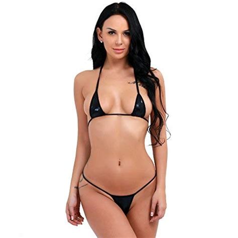 Buy TiaoBug Women Shiny Micro String Bikini Swimsuit Lingerie G String