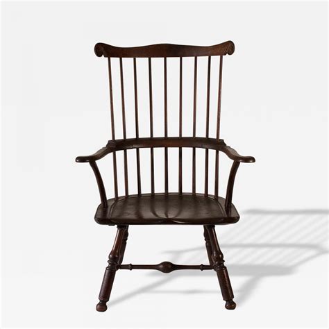 Rare And Impressive Walnut Windsor Arm Chair