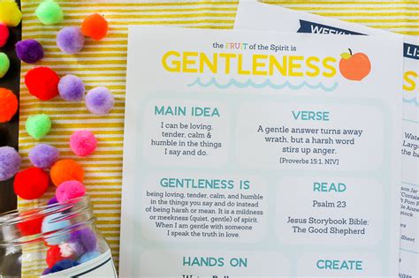 The Fruit Of The Spirit Is Gentleness Kids Activities The Littles And Me