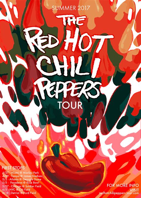 red hot chili peppers poster on behance