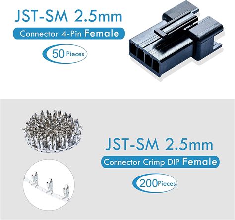 Cqrobot Pieces Mm Jst Xh Smt Jst Connector Kit Pin