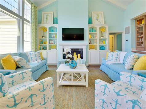 26 Coastal Rooms In Bold Colors Coastal Room Coastal Living Rooms