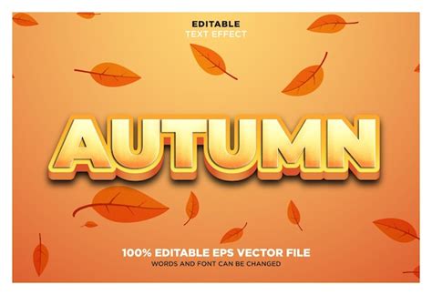 Premium Vector Autumn Season Text Effect Style