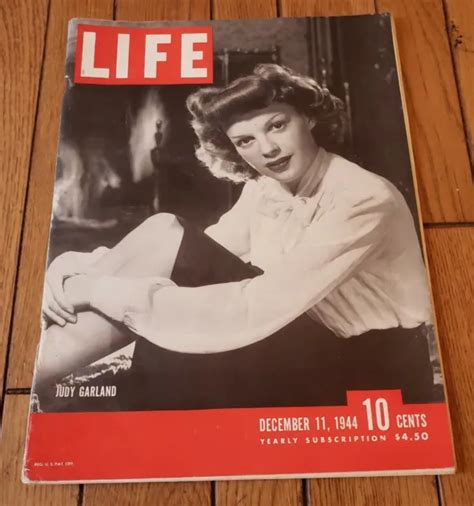 Life Magazine Judy Garland December 11 1944 Wwii Great Ads Eleanor