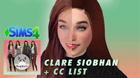 Sims 4 Cas Clare Siobhans Realistic Sim 🍑 Cc List Speed Cc