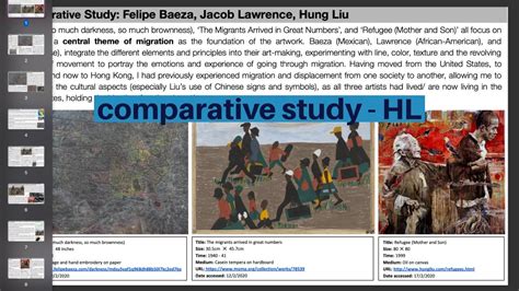 Ib Hl Visual Arts Comparative Study Level 6 Lol Youtube