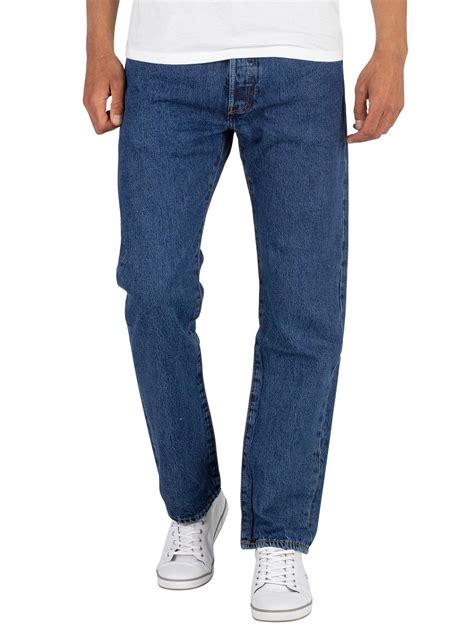 Levis 501 Original Fit Denim Jeans In Stonewash Blue For Men Lyst