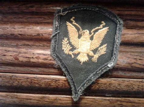 Us Army Specialist Spec 4 Military Patch Green W Eagle For Sale Item
