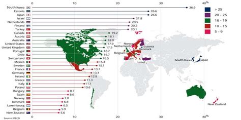 Countries With The Biggest Gender Pay Gap