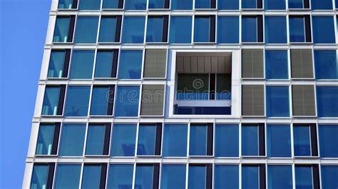 Urban Abstract Windowed Wall Of Office Building Stock Image Image