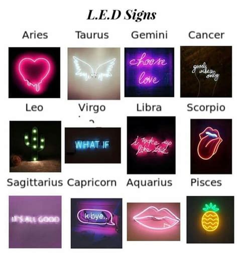 Led Sign Its All Good I Want All Of These Led Signs Zodiac Signs