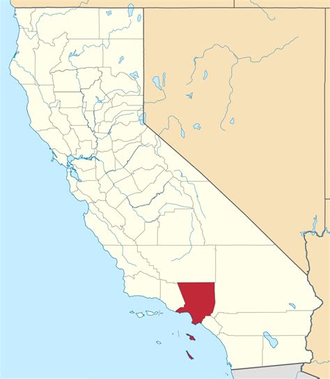 Filemap Of California Highlighting Los Angeles Countysvg Wikipedia