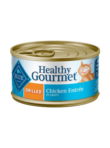 I adopted my cat from a shelter where he was being fed dry food. BLUE Healthy Gourmet® Wet Cat Food Grilled Chicken Entrée ...