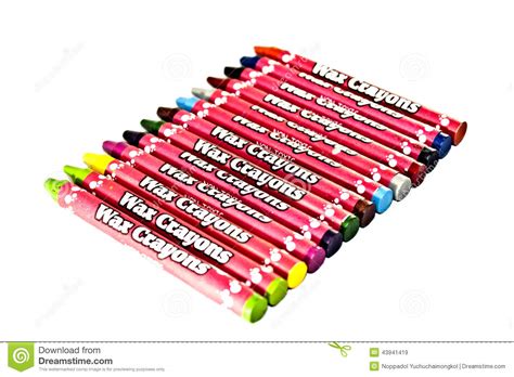 Colors Of Wax Crayons Stock Image Image Of White Crayons 43941419