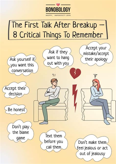 the first talk after breakup 8 critical things to remember