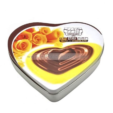 Custom Valentines T Heart Shape Chocolate Tin Can Metaltinboxe