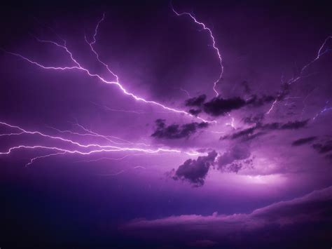 Clouds Storm Purple Lightning Skyscapes Wallpaper 1600x1200 183007