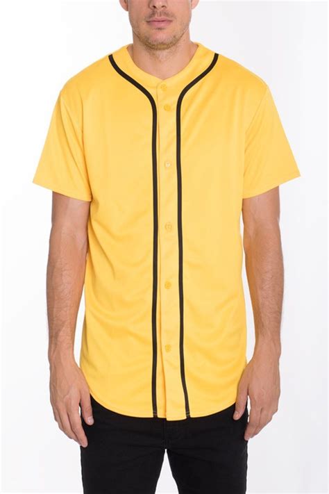 Baseball Jersey Yellow In 2021 Mens Streetwear Streetwear Mens