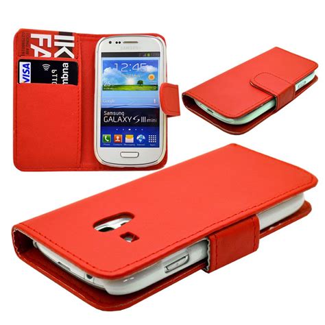 4 Colour Wallet Style Flip Phone Case Cover For Samsung Galaxy S3 Mini