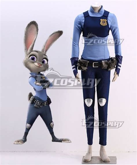 Disney Zootopia Officer Judy Hopps Personify Movie Cosplay Costume