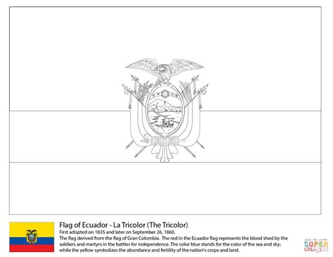 Ecuador Flag Coloring Page Free Printable Coloring Pages